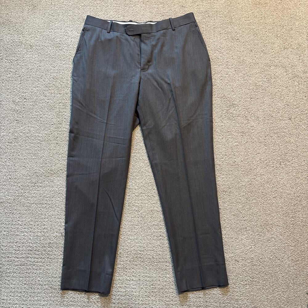 David Alan Clothing John Cena Custom Suit Gray Men Dress Pants Wool Blend Sz 35
